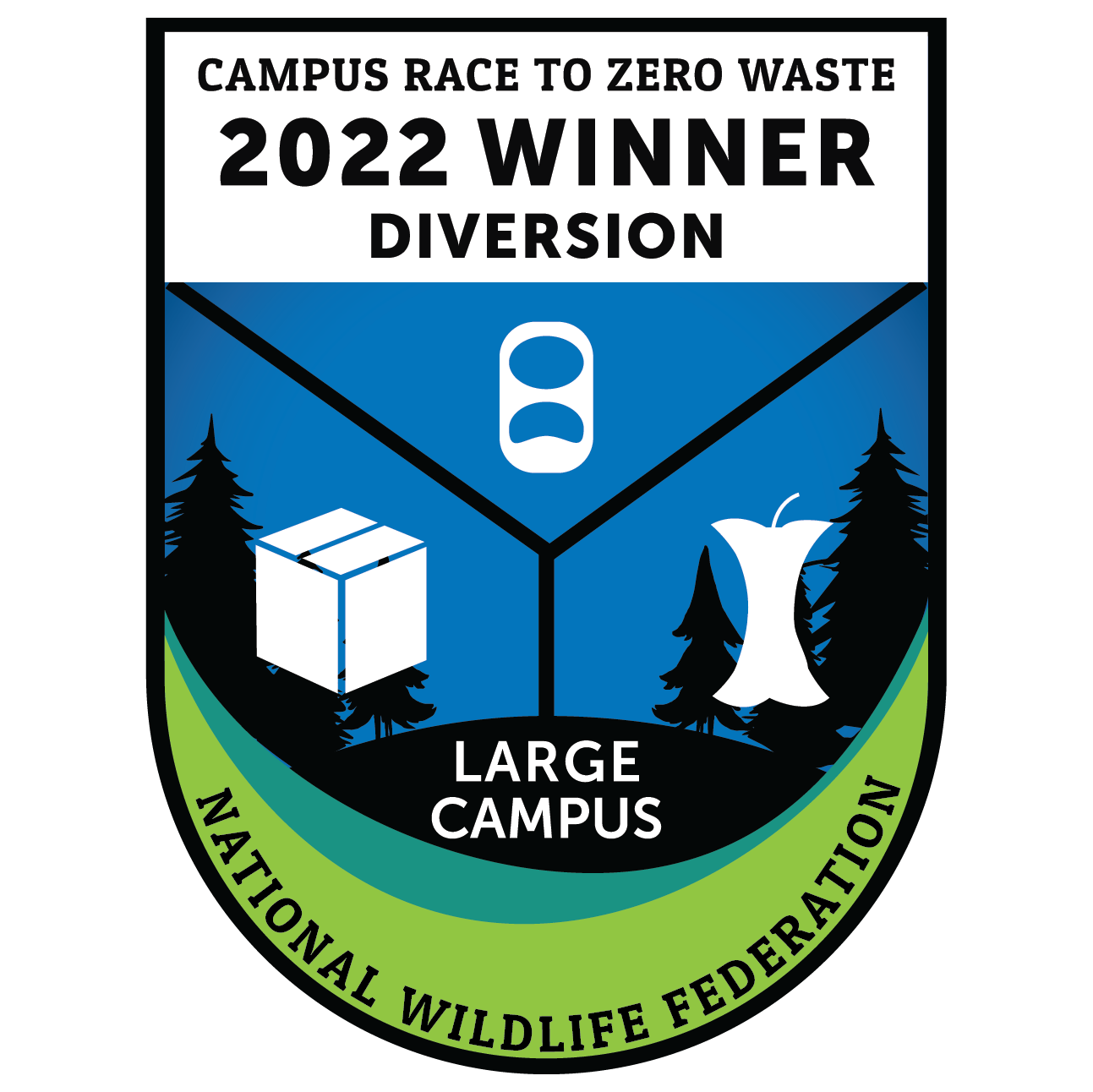 Campus Race To Zero Waste 1st Place Badge 2022