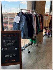 Free Store hallway