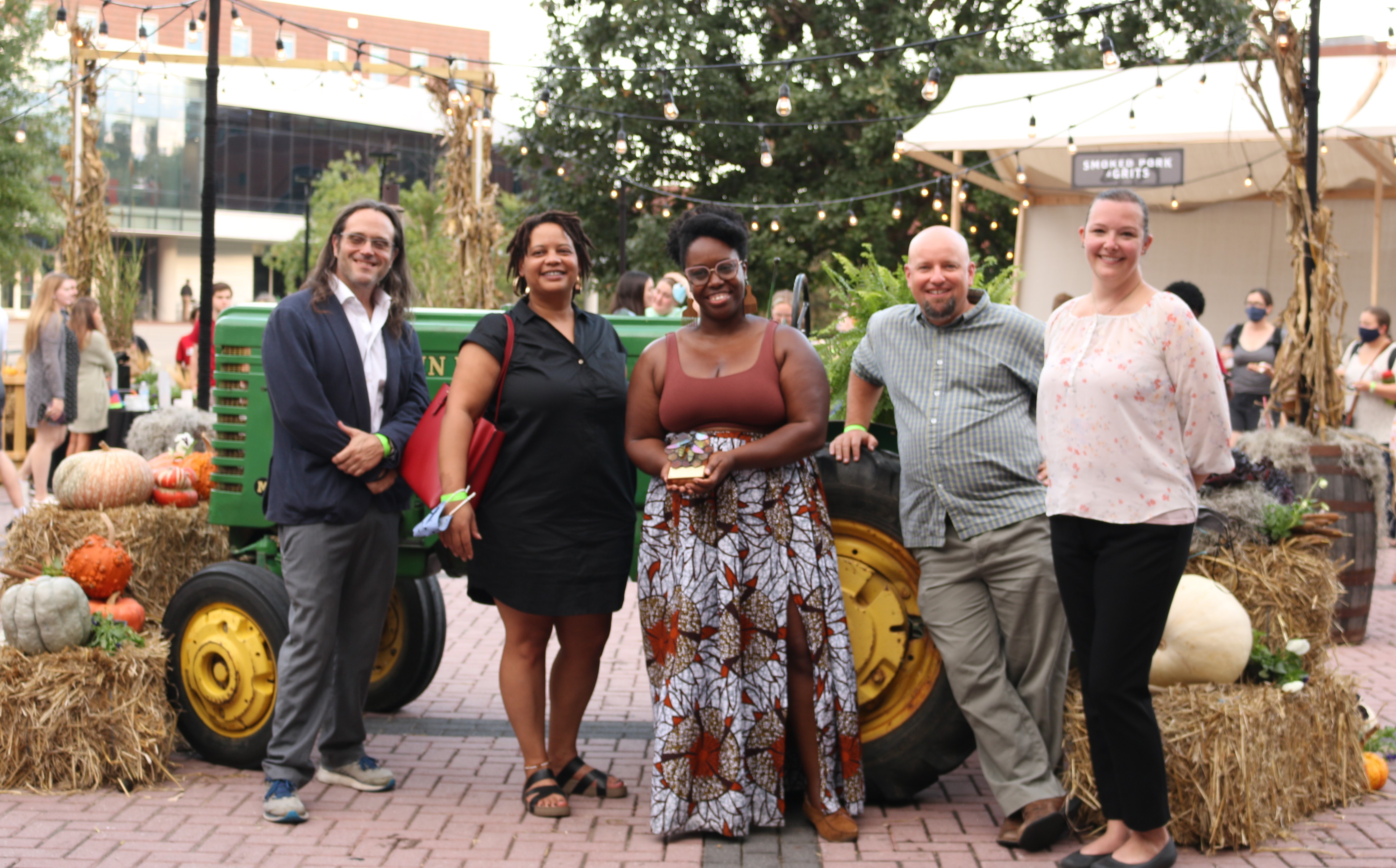 Shauntrice Martin receiving JS Sust Award at Farm-To-Table 10-14-21