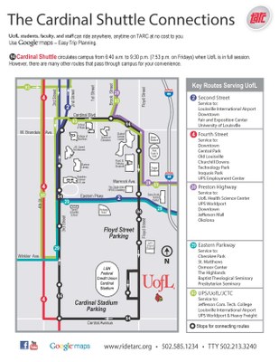 TARC Campus Connector map+flyer