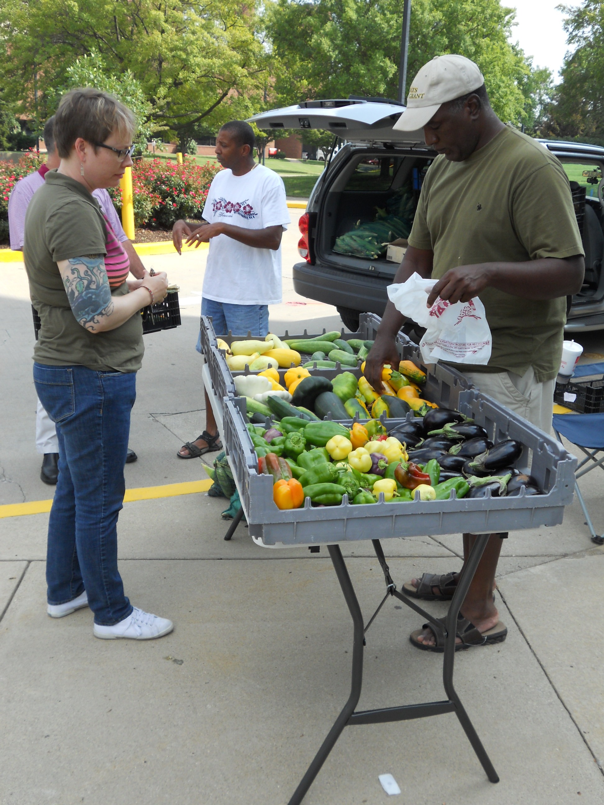 Trigg Farms CSA pick-up (+extras sale) Aug 2011