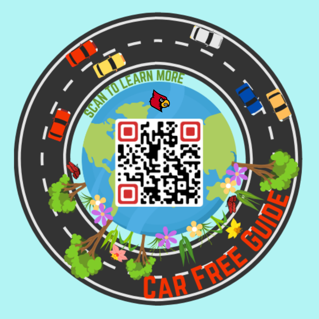 UofL Car-Free Guide sticker