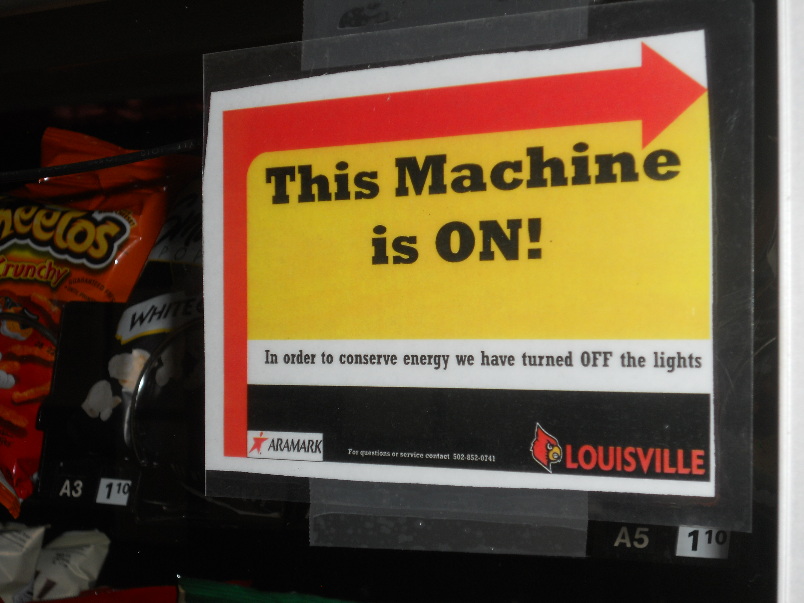 Vending Lights Off at UofL