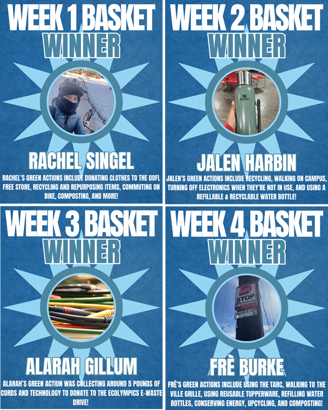 Ecolympics 2026 Winners - Weeks 1-4