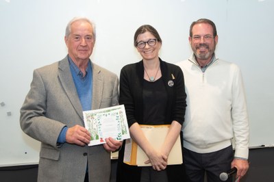 15th Anniversary Celebration March 2023 - Larry Owsley receives Award from Angela Storey & Brent Fryrear