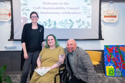 15th Anniversary Celebration March 2023 - Erin Kurtz receives award from Angela Storey & Justin Mog