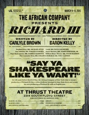 African Company presents Richard III flier