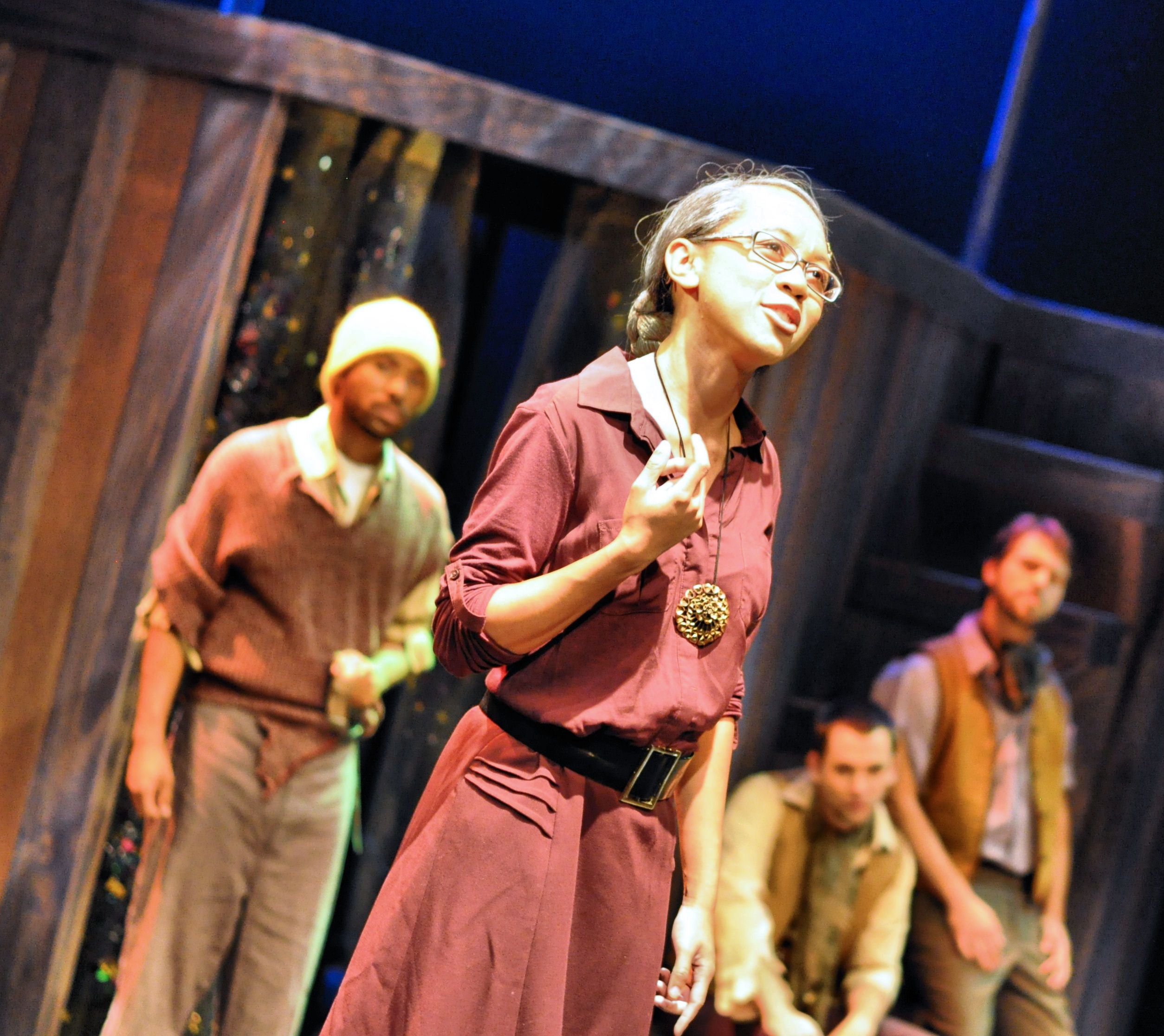 The Tempest production photo of multiple actors on stage