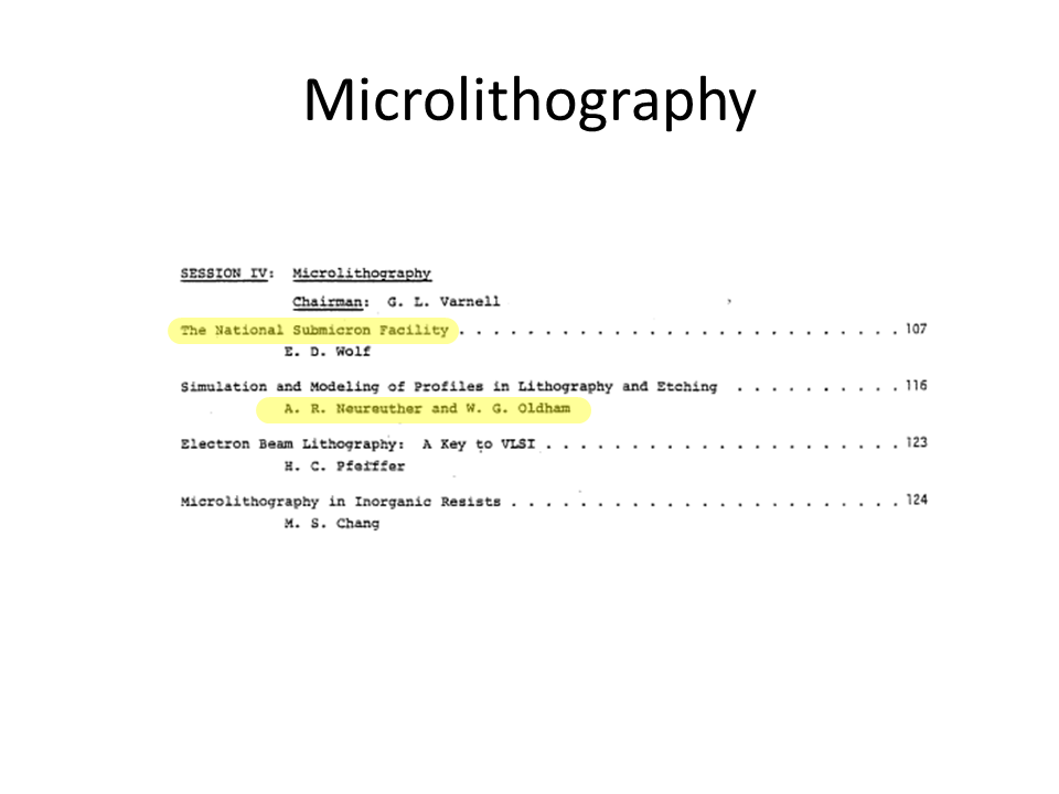 Table of contents of a paper on microlithography.