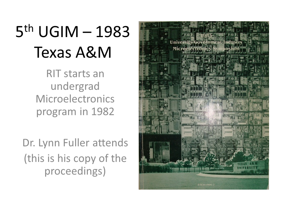 5th UGIM 1983. Texas A&M.
