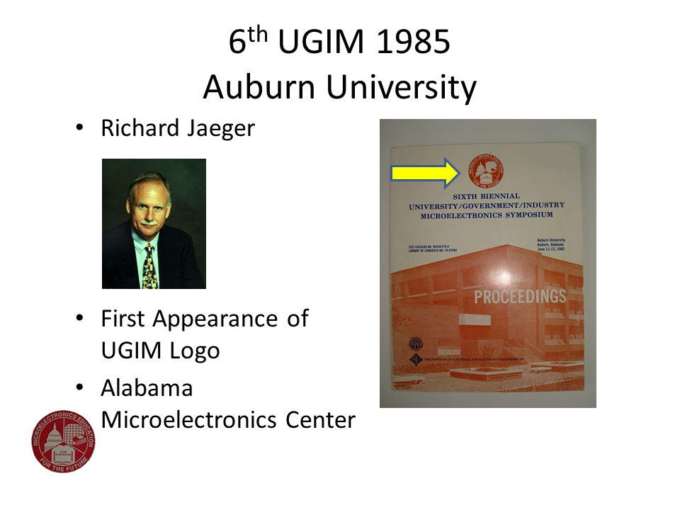 6th UGIM 1985. Auburn University. Image of Richard Jaeger and the proceedings.