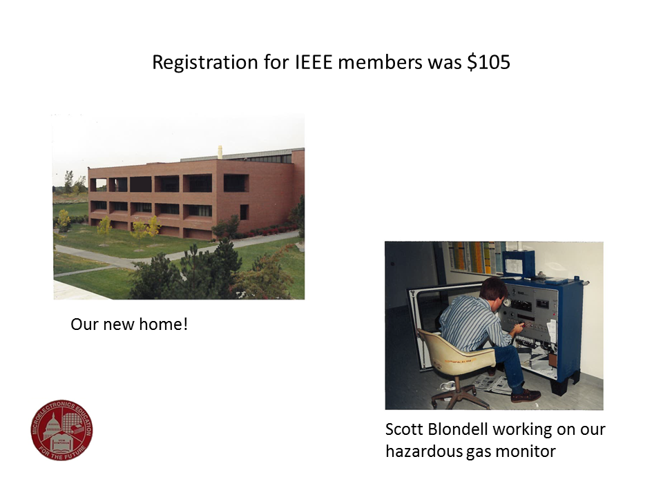 Registration for IEEE members in 1987 was $105.