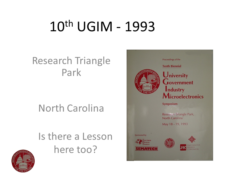 10th UGIM 1993. Research Triangle Park.