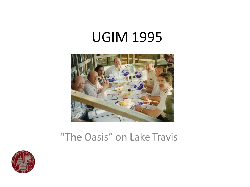 Image of committee for UGIM 1995 at Lake Travis.