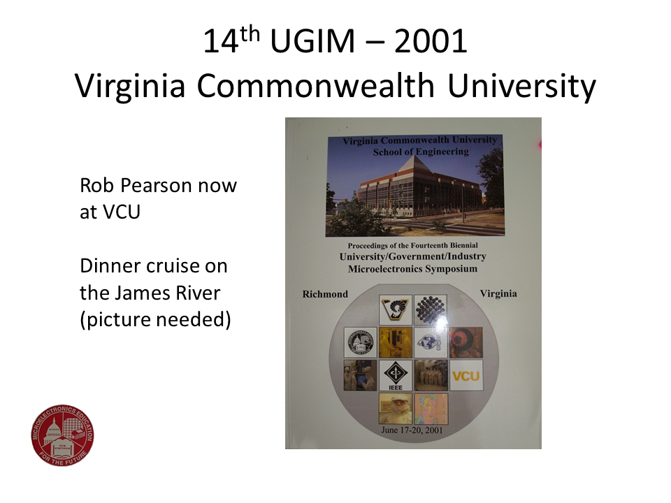 14th UGIM 2001. Virginia Commonwealth University.