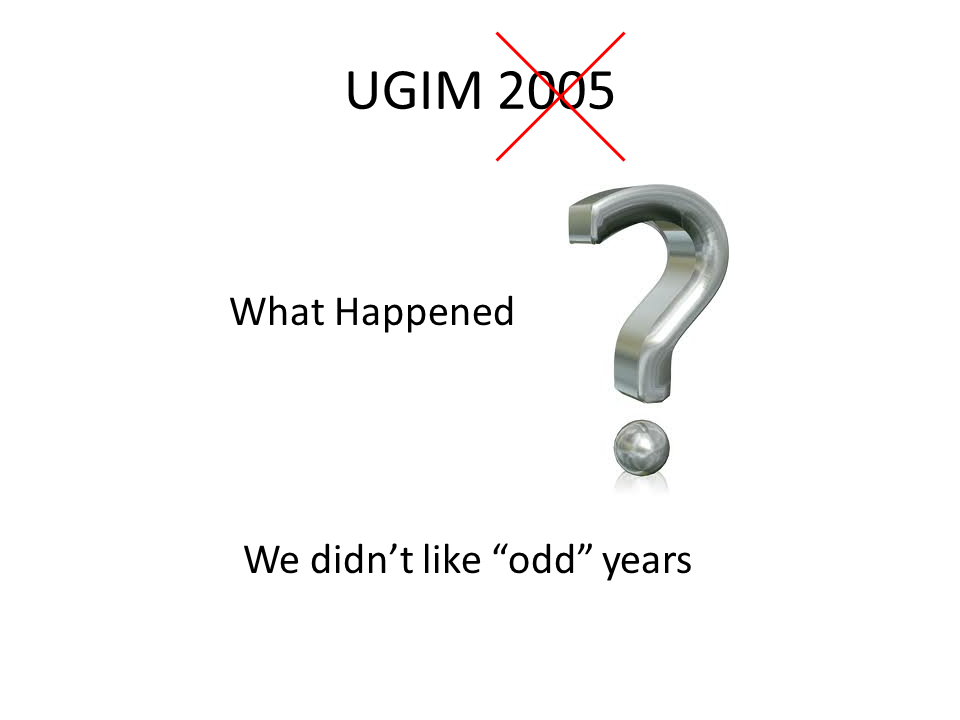 UGIM 2005 is cancelled. Didn't like 