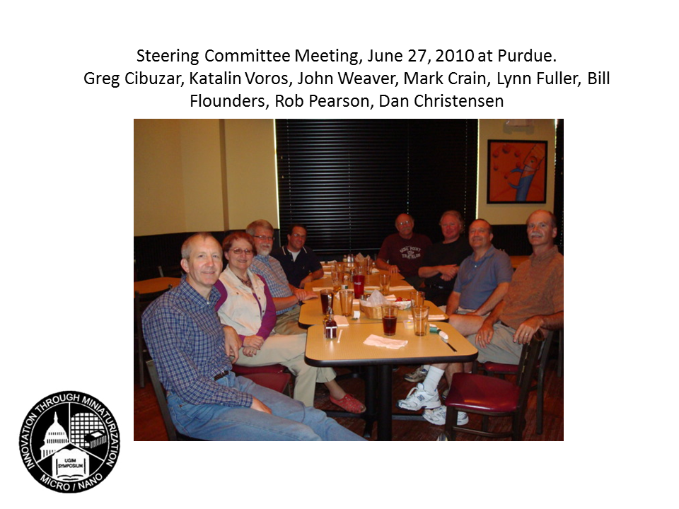 Image of the steering committee meeting at Purdue in 2010.