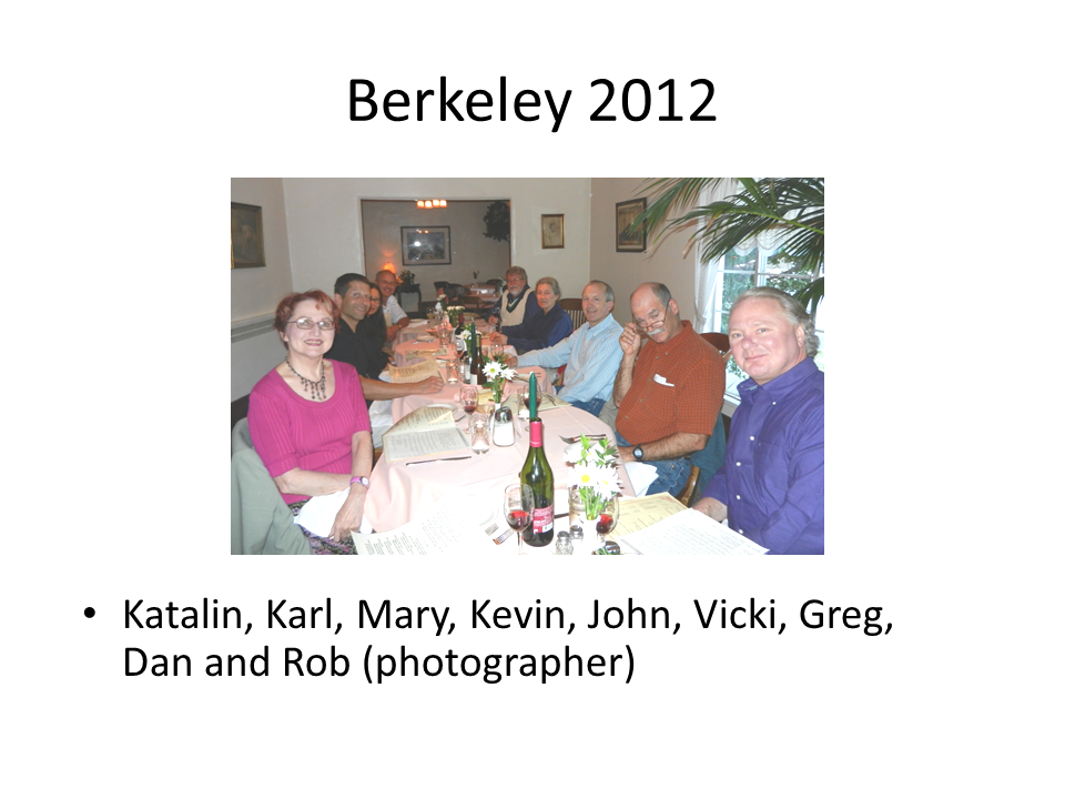 Image of steering committee meeting at Berkeley in 2012.