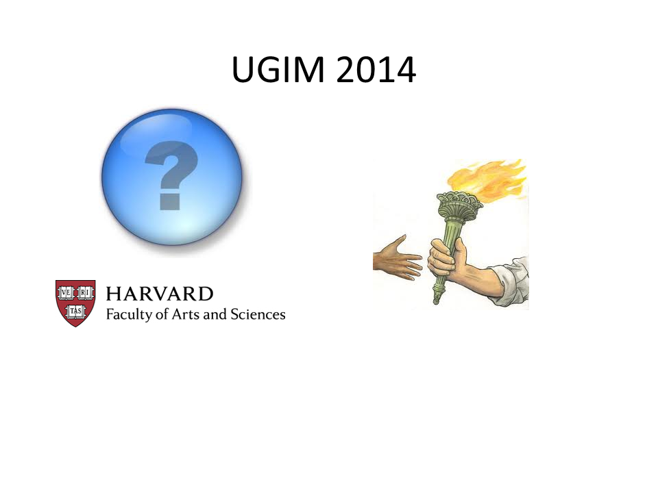 Image of the torch being passed to Harvard for UGIM 2014.