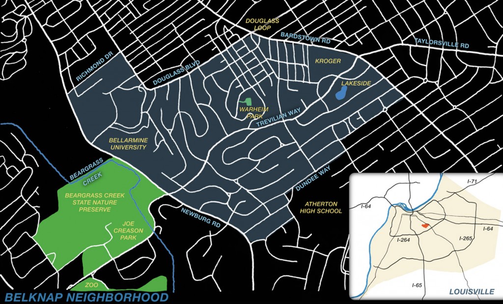 Map of Belknap Neighborhood