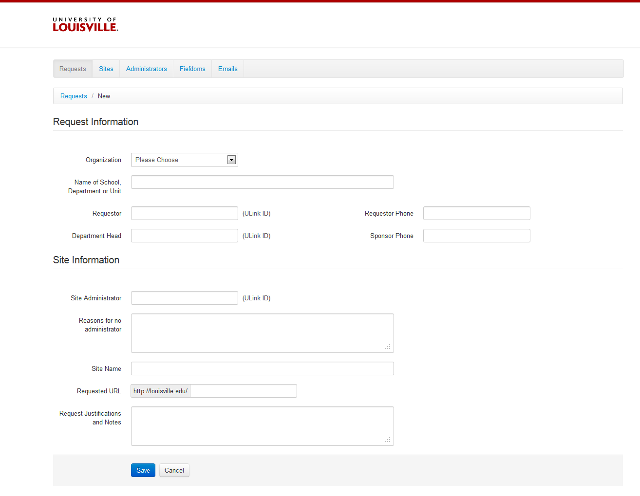 Request Form