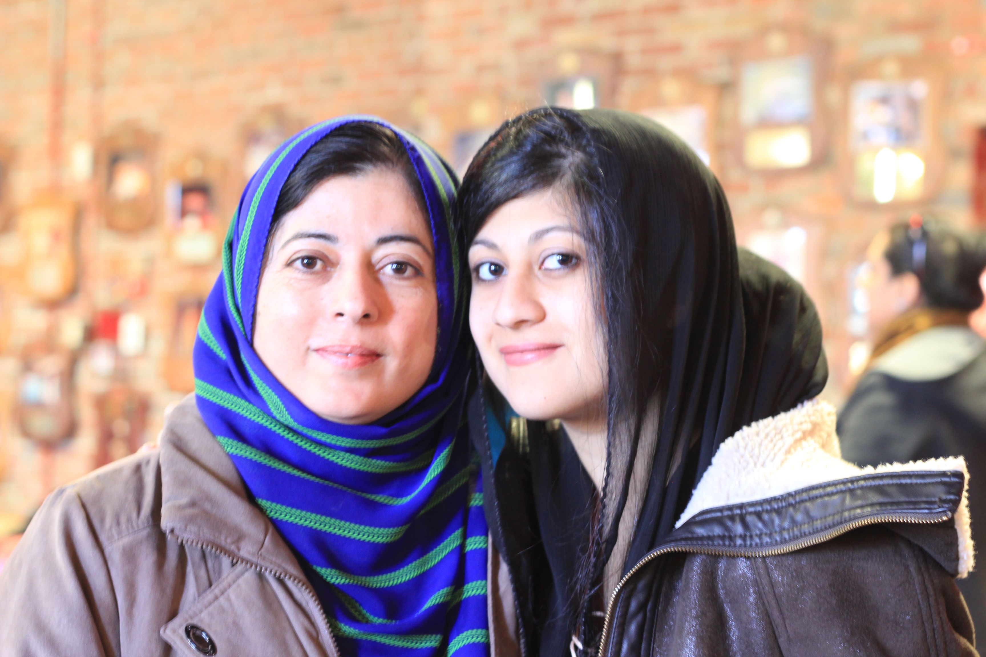 Two students posing for a picture IWD14